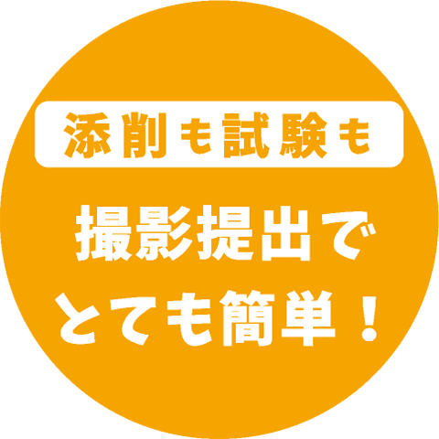 添削も試験も撮影提出でとても簡単！