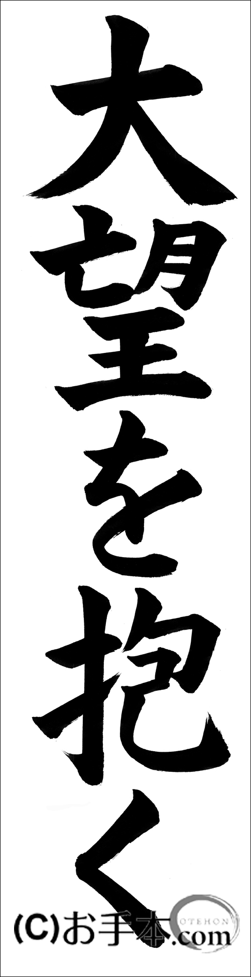 書き初め『大望を抱く』 | お手本.com