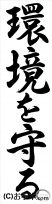 書き初め『環境を守る（行書）』 